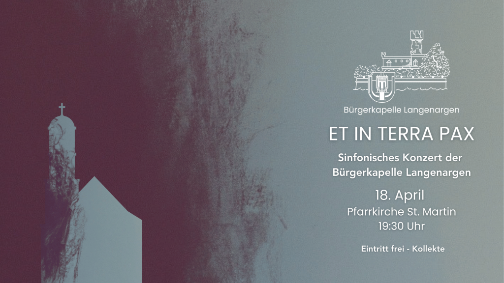 Das Bild zeigt den Flyer zum Kirchenkonzert 2026. 18. April 19:30 Uhr Pfarrkirche St. Martin